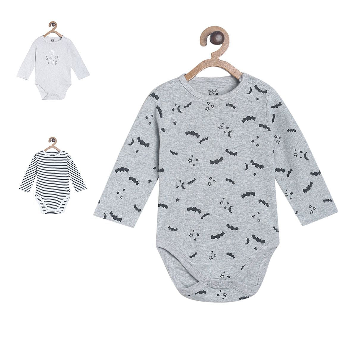 Pack of 3 bodysuit - light blue for New Born