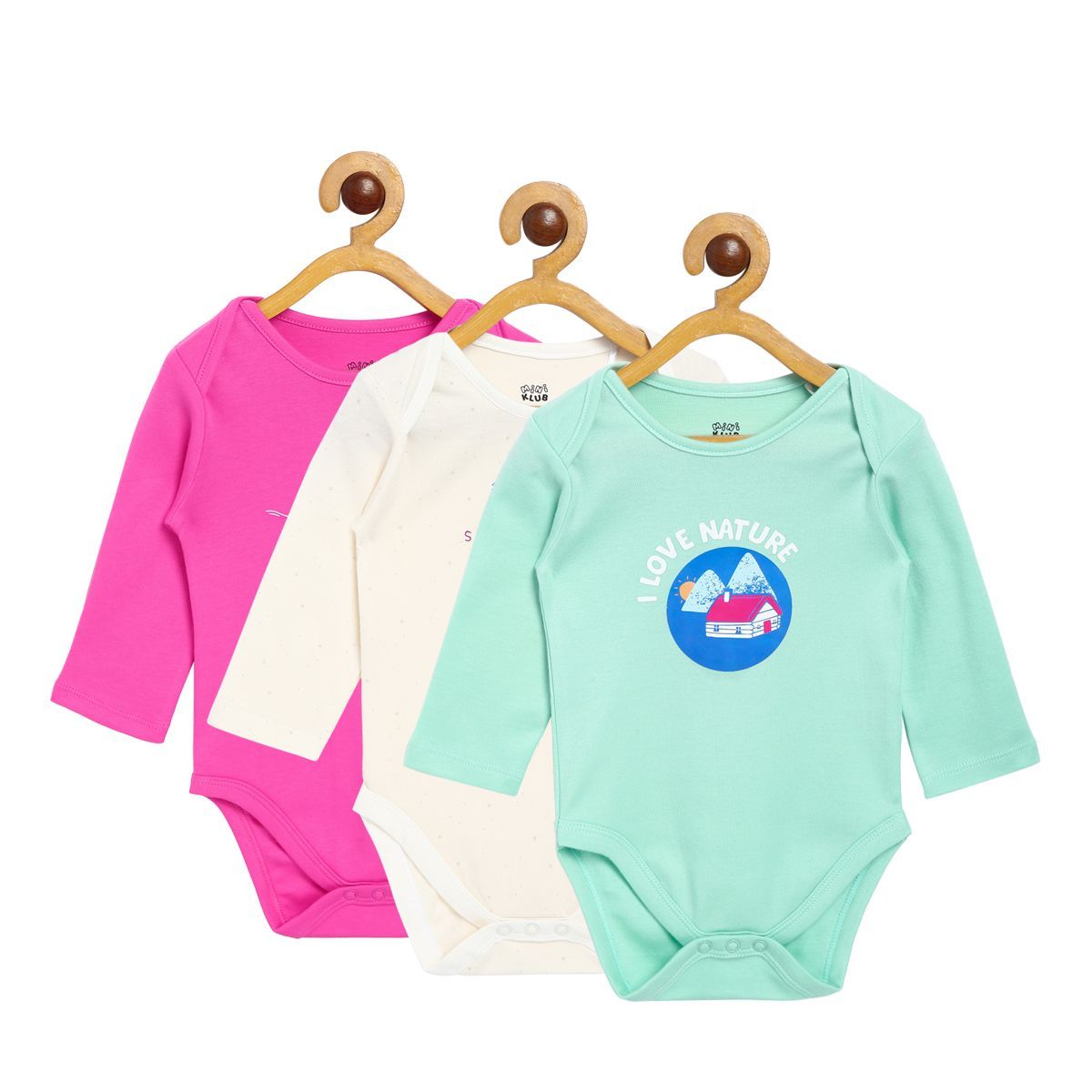 Pack of 3 bodysuit - mint green for New Born