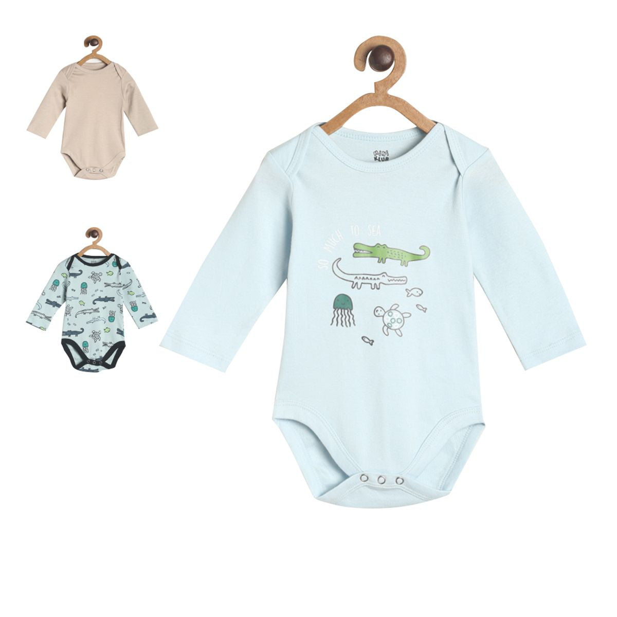 Pack of 3 bodysuit - blue for New Born