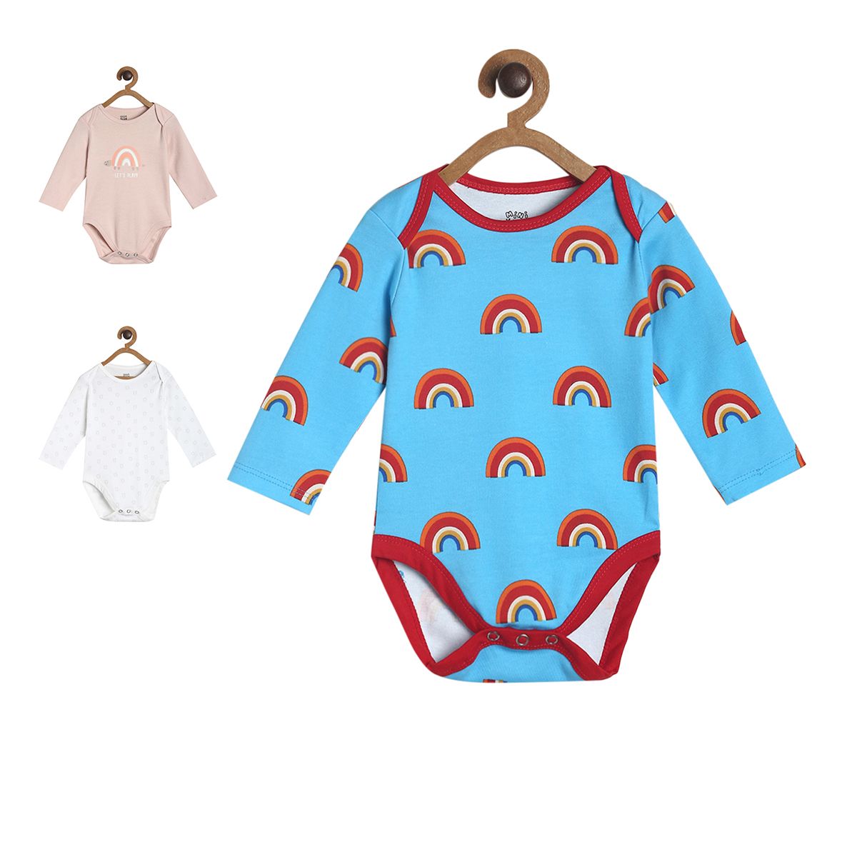 Pack of 3 bodysuit - pink, blue, white for New Born