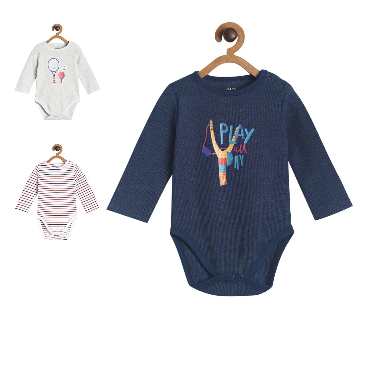 Pack of 3 bodysuit - navy blue for New Born