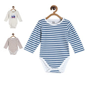 Pack of 3 bodysuit - white & blue for New Born