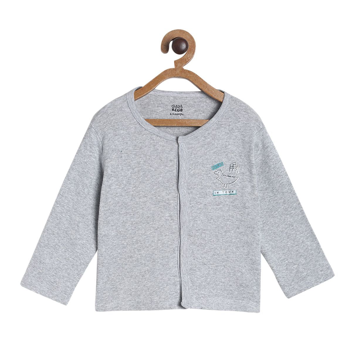 Pack of 3 front open vest - light sky blue for New Born