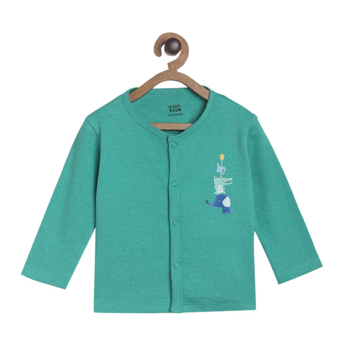 Pack of 3 front open vest - mint green for New Born