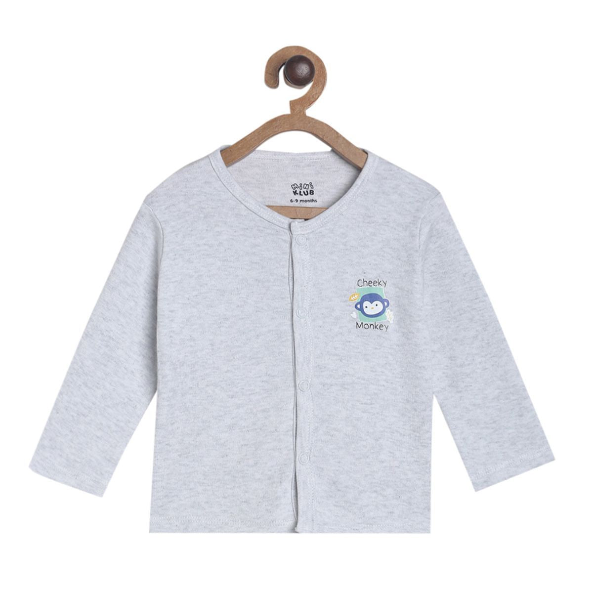 Pack of 3 front open vest - mint green for New Born