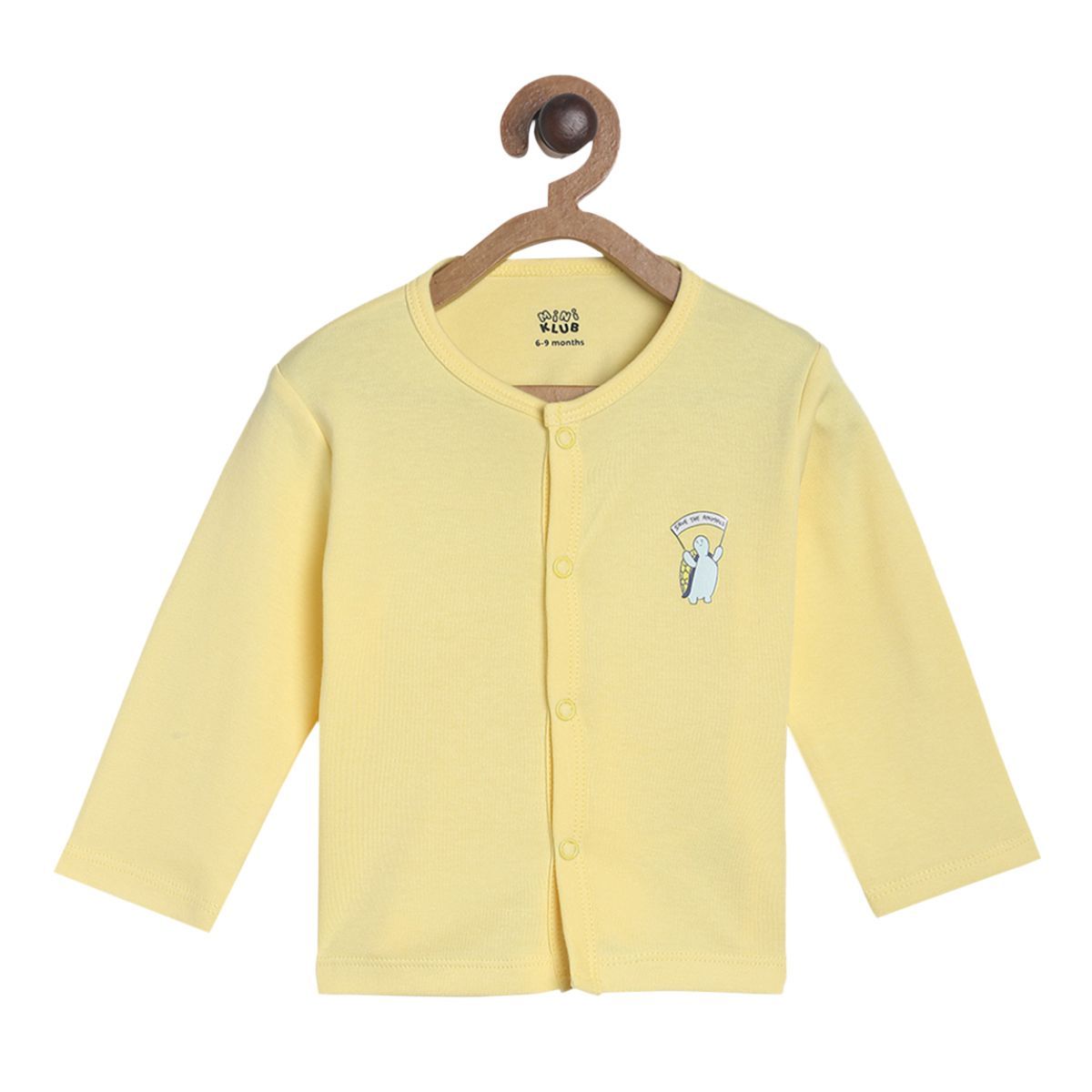 Pack of 3 front open vest - mango yellow for New Born