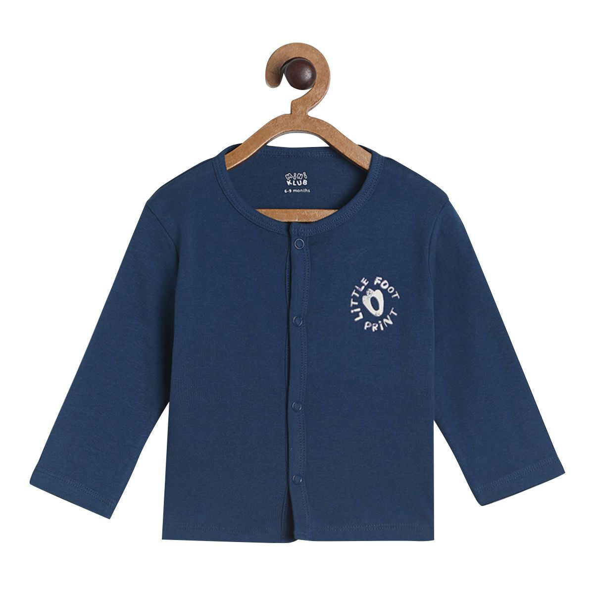Pack of 3 front open vest - navy blue for New Born