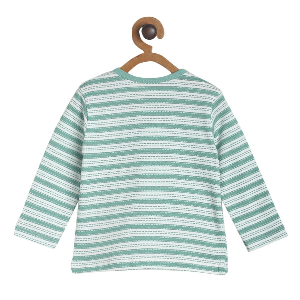 Pack of 3 front open vest - white & mint green for New Born