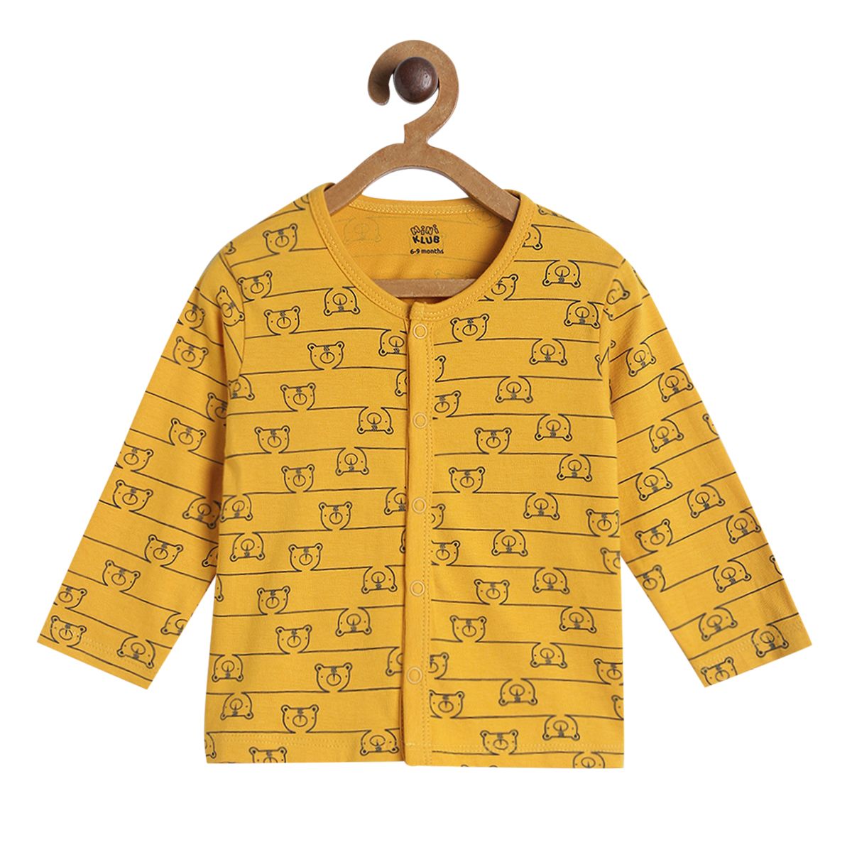 Pack of 3 front open vest - golden yellow for New Born
