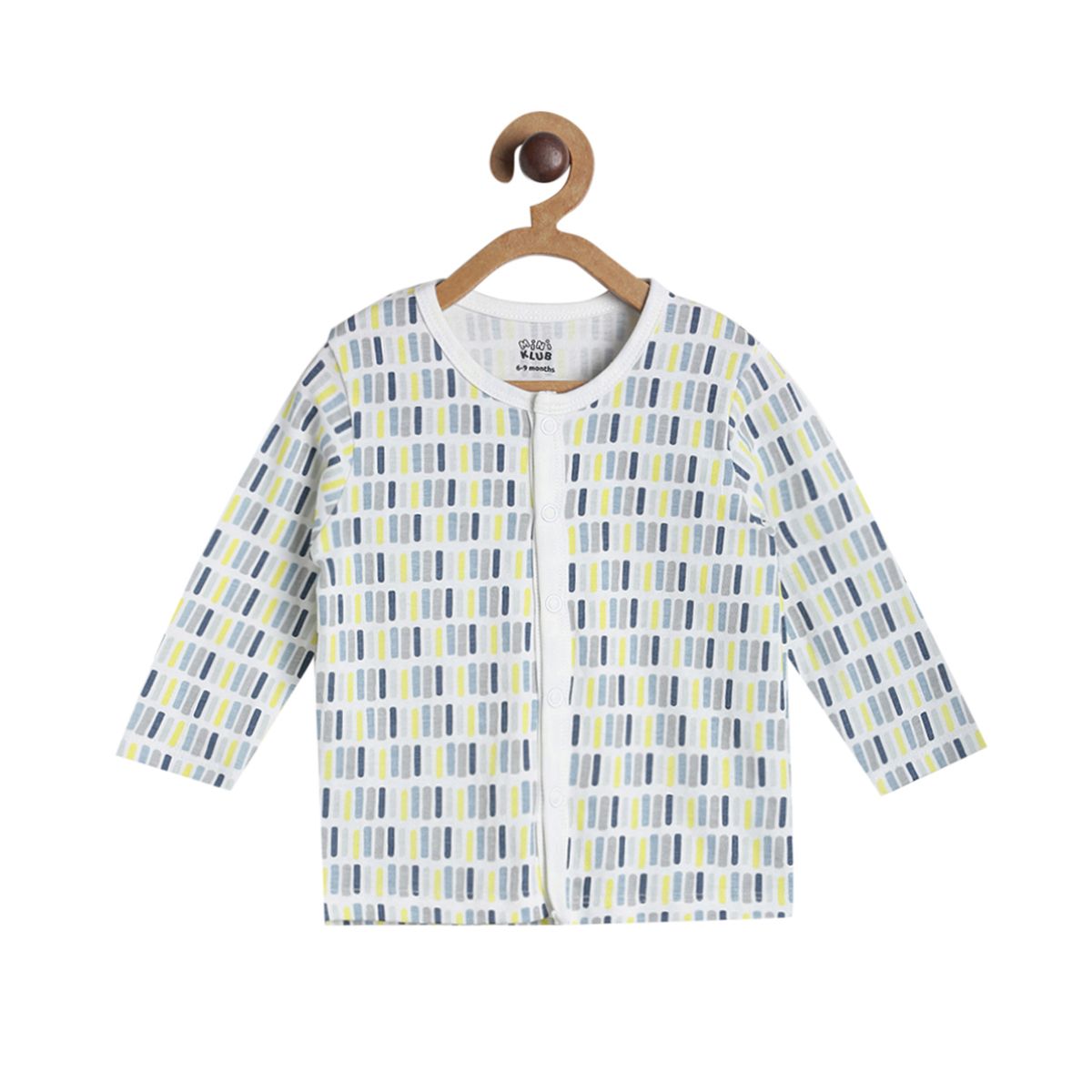 Pack of 3 front open vest - white & blue for New Born