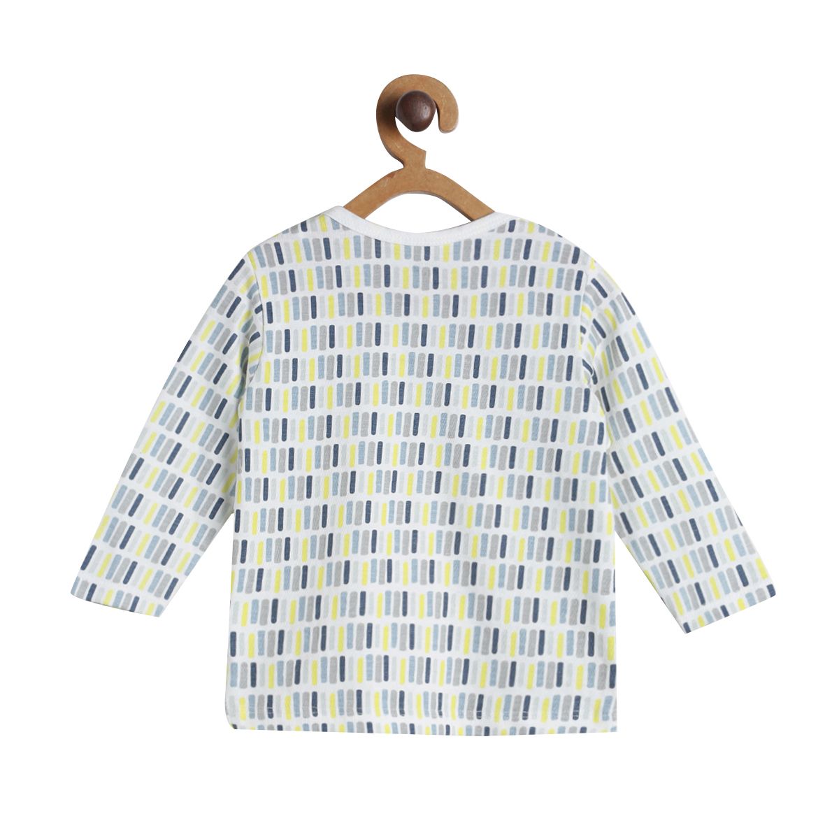 Pack of 3 front open vest - white & blue for New Born