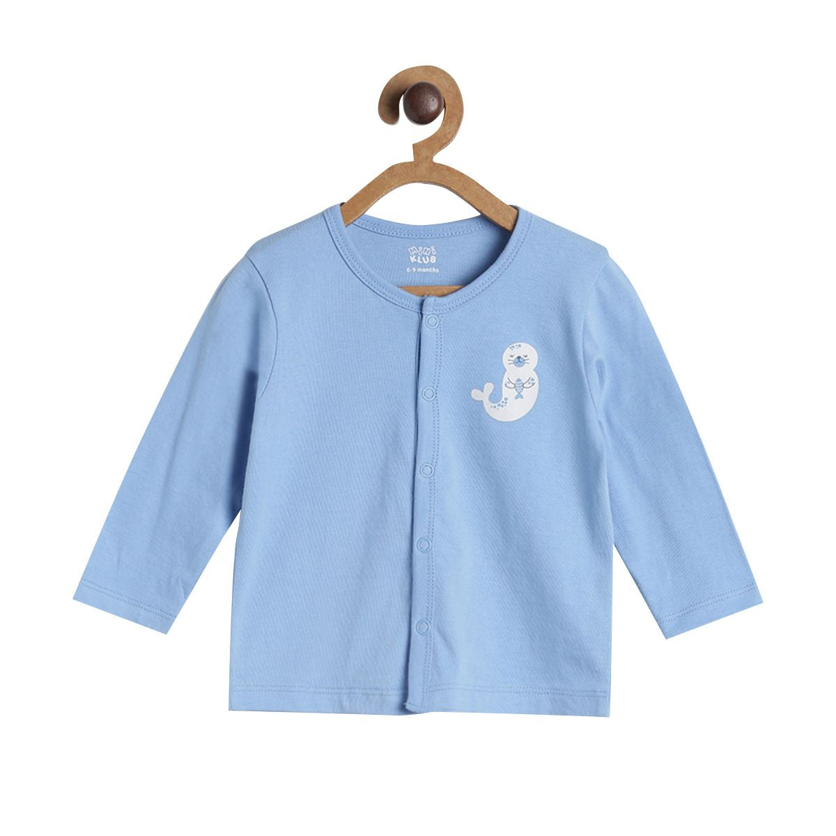 Pack of 3 front open vest - white & blue for New Born