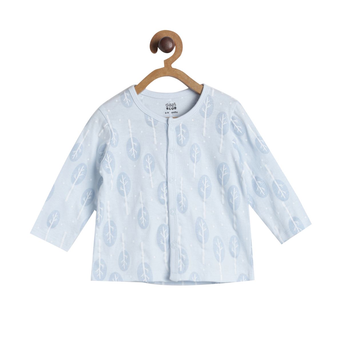 Pack of 3 front open vest - white & blue for New Born