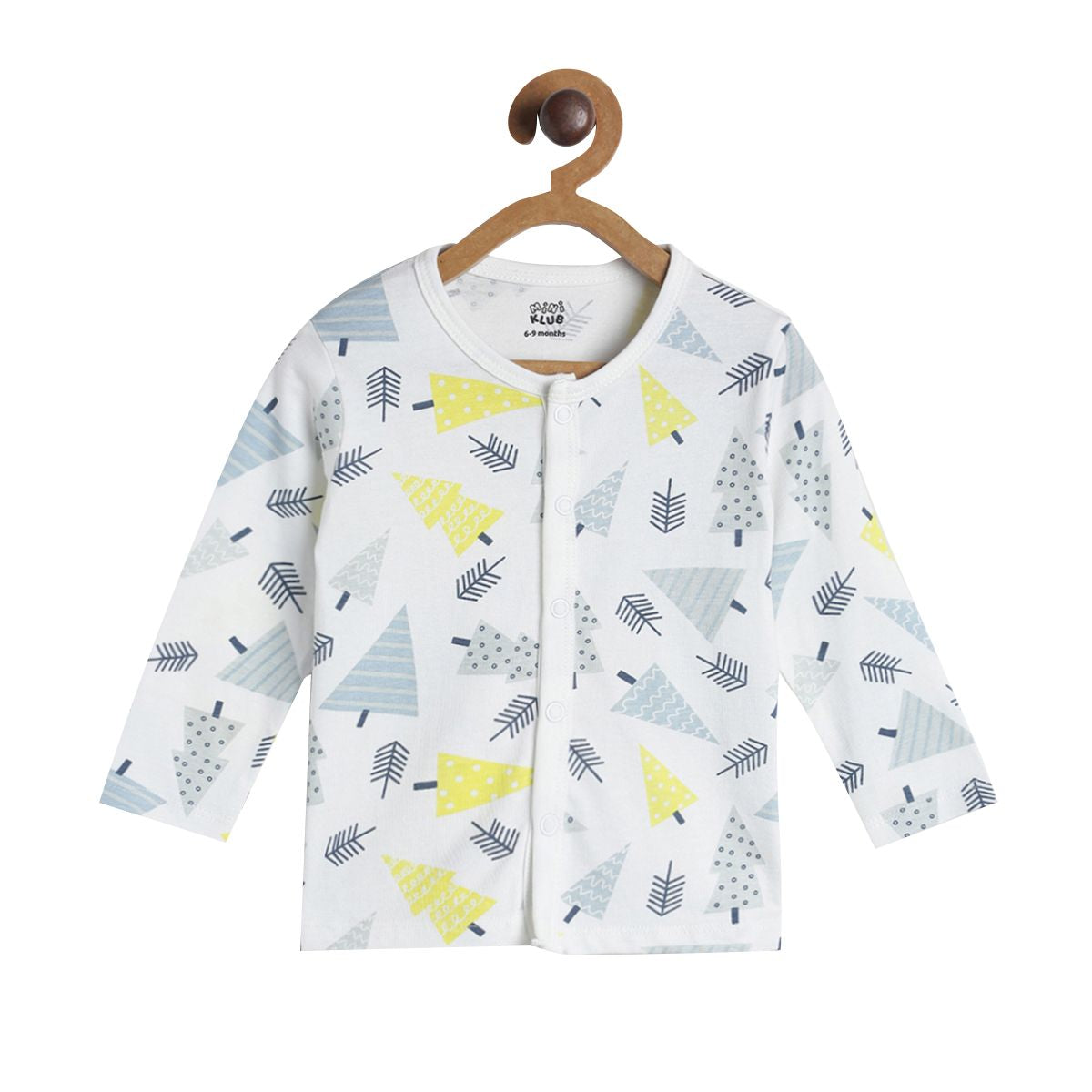 Pack of 3 front open vest - white & blue for New Born