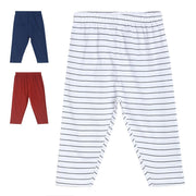 Pack of 3 knit bottom - white & blue for 0-3 Months