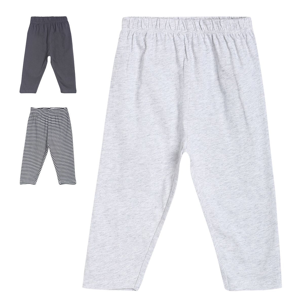 Pack of 3 knit bottom - light greyish blue for 0-3 Months