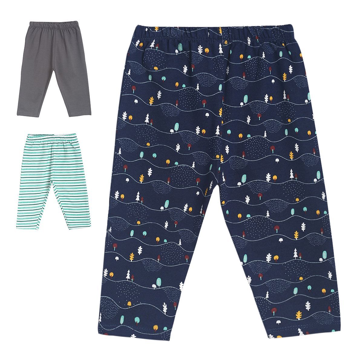 Pack of 3 knit bottom - navy blue for 0-3 Months
