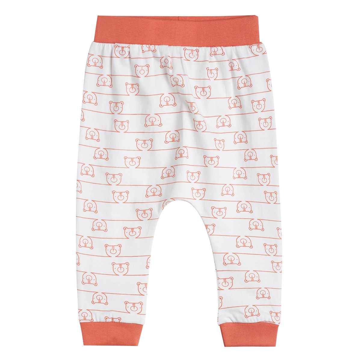 Pack of 3 knit bottom - white & red for 0-3 Months