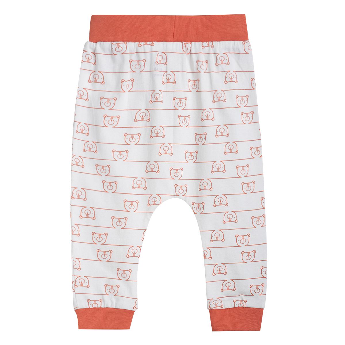 Pack of 3 knit bottom - white & red for 0-3 Months