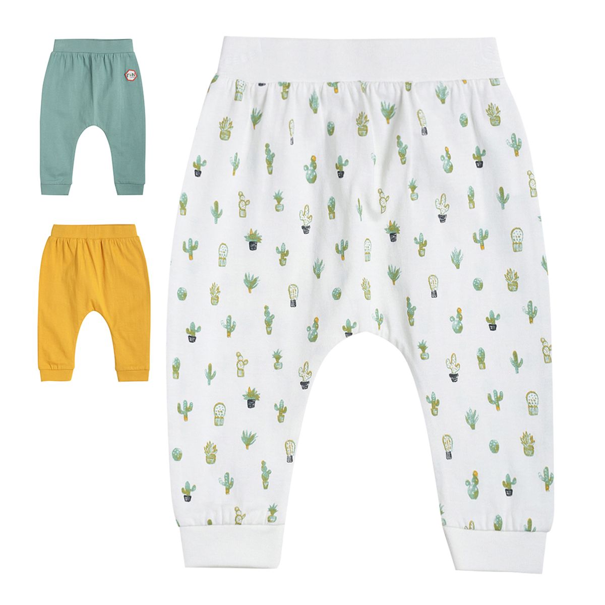 Pack of 3 knit bottom - white for 0-3 Months