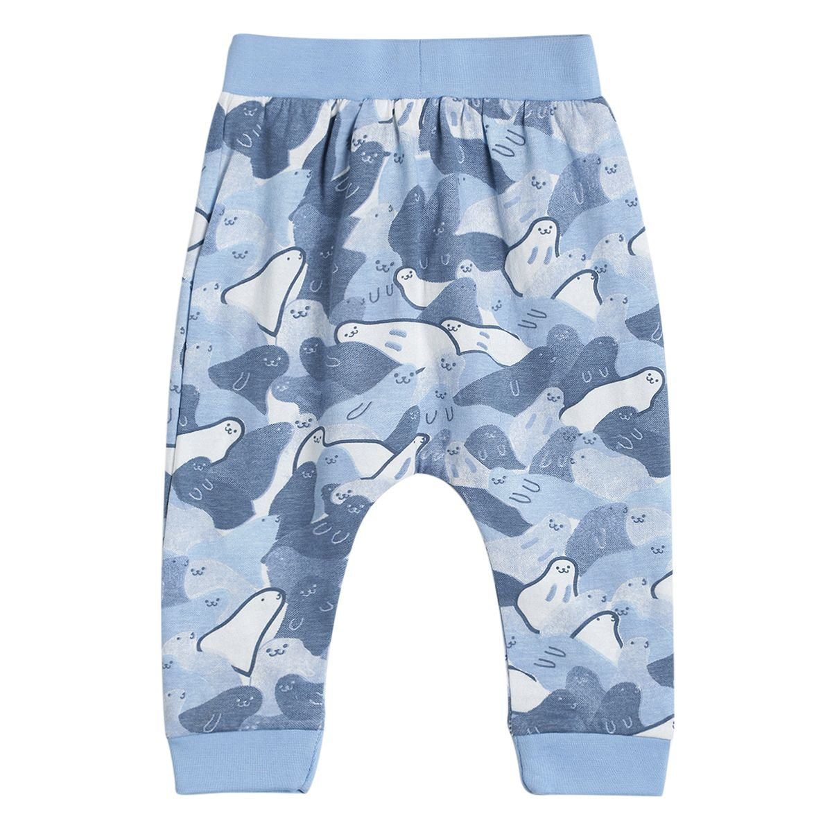 Pack of 3 knit bottom - marshmallow and navy for 0-3 Months