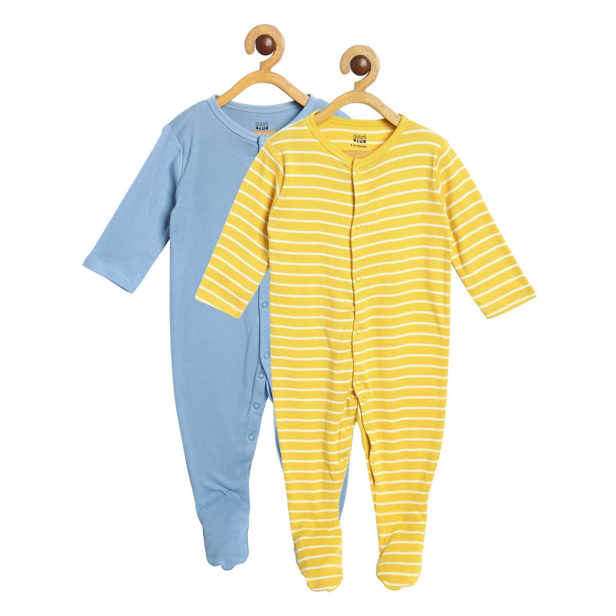 Pack of 2 sleepsuit - bright yellow for New Born