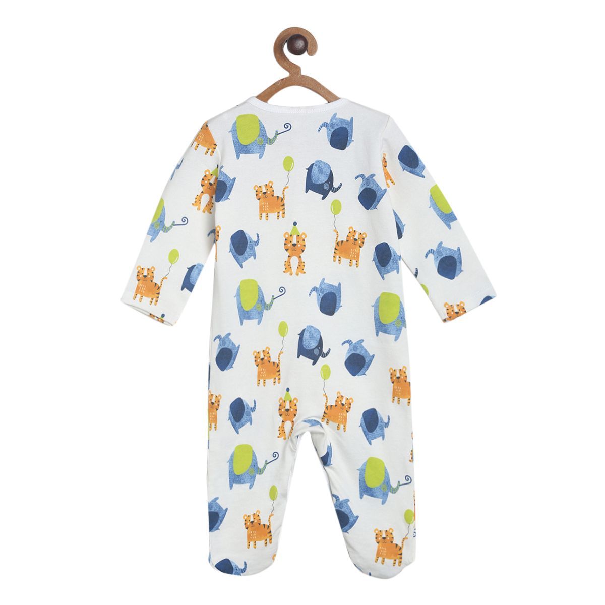 Pack of 2 sleepsuit - white & blue for New Born