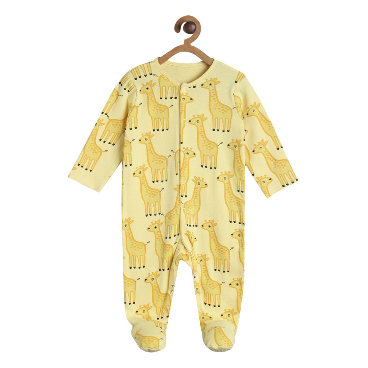 Pack of 2 sleepsuit - yellow and grey for New Born