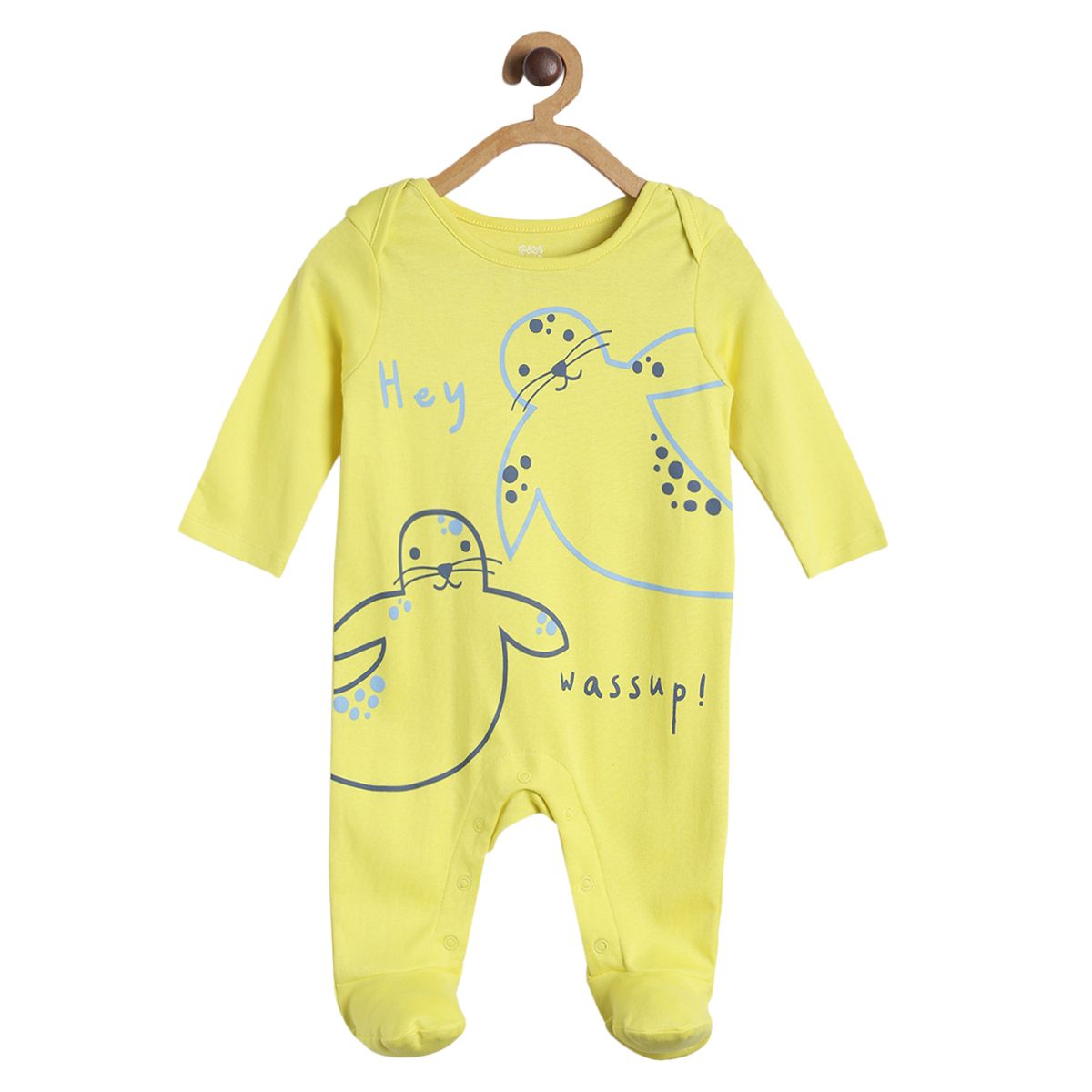 Pack of 2 sleepsuit - yellow and blue for New Born