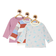 Pack of 3 t-shirt - light sky blue for 0-3 Months