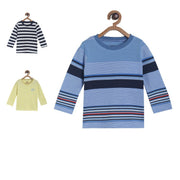 Pack of 3 t-shirt - blue & dark blue for 0-3 Months