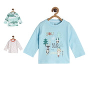 Pack of 3 t-shirt - sky blue for 0-3 Months