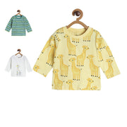 Pack of 3 t-shirt - light beige for 0-3 Months
