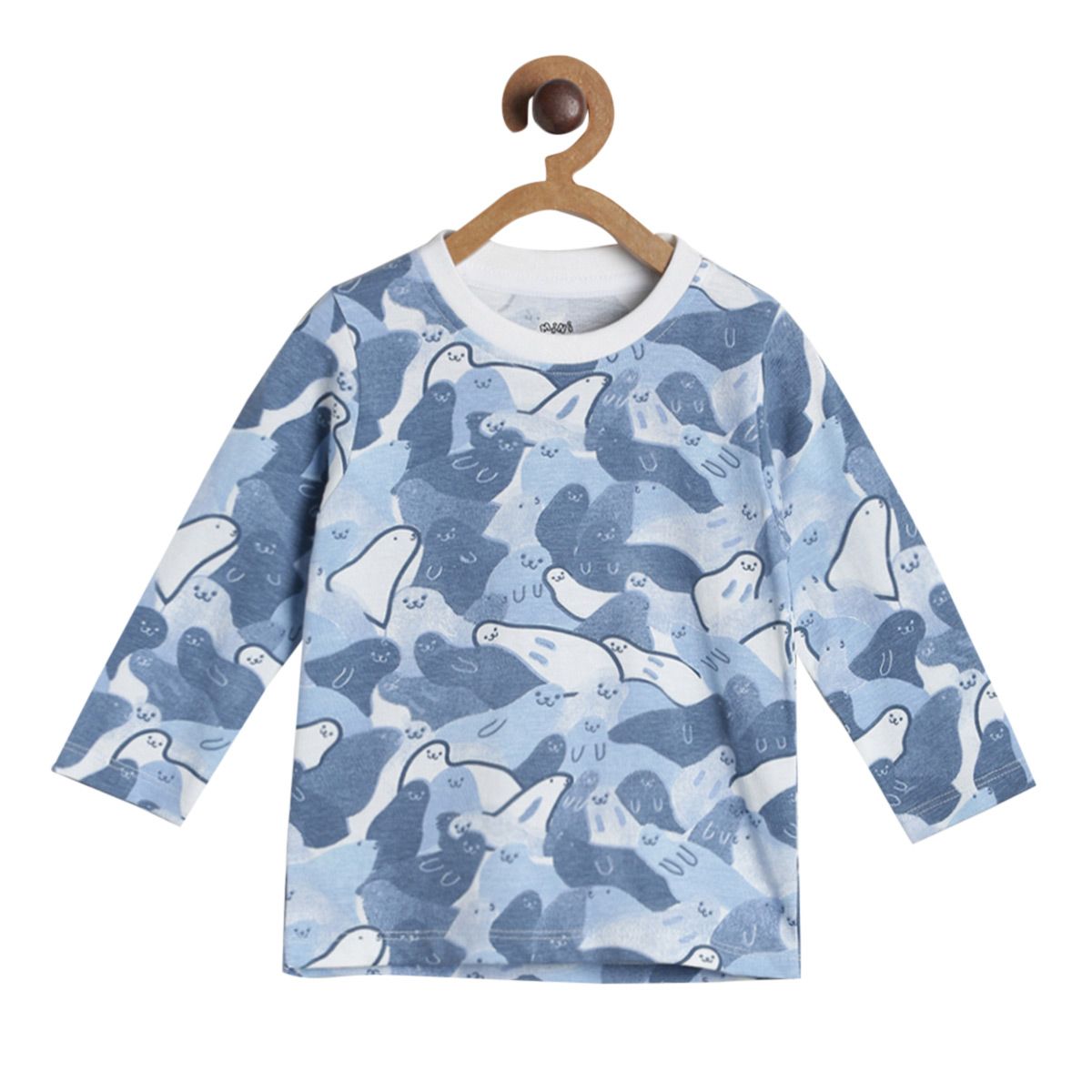 Pack of 3 t-shirt - marshmallow and navy for 0-3 Months