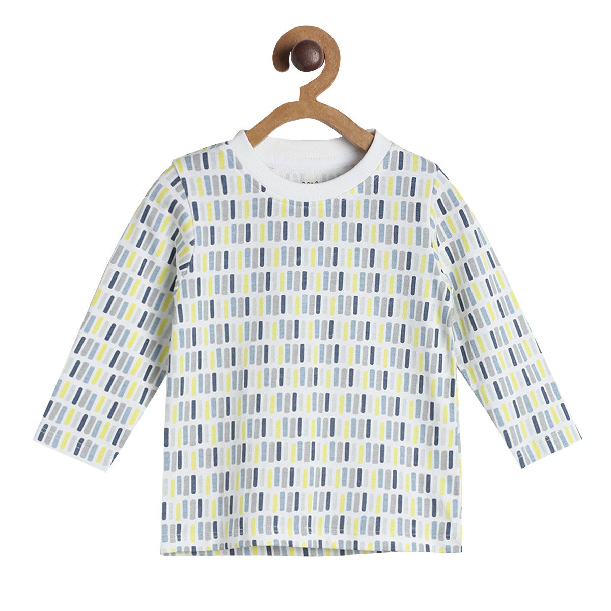 Pack of 3 t-shirt - marshmallow and navy for 0-3 Months
