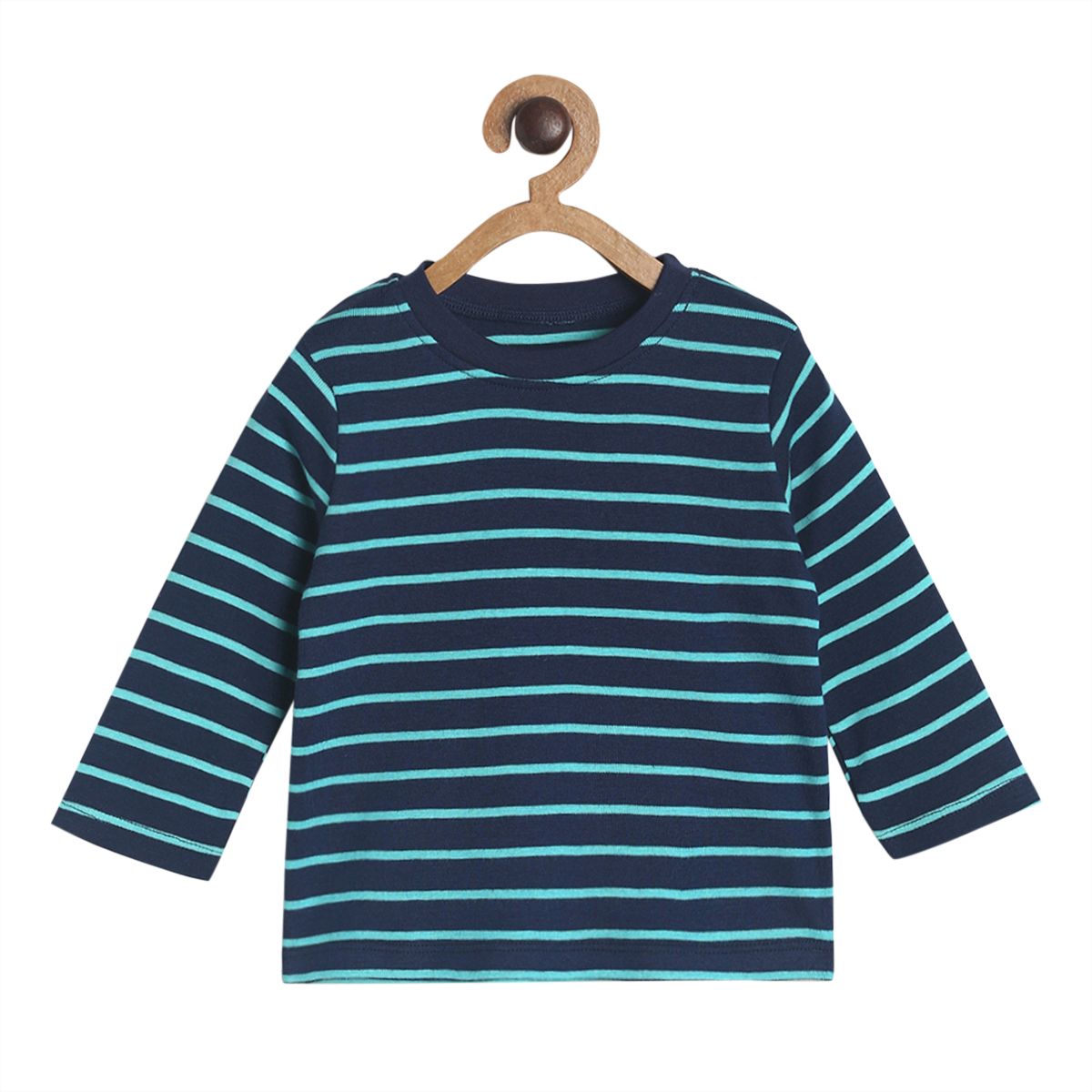 Pack of 3 knit t-shirt - navy blue & midnight blue for 0-3 Months