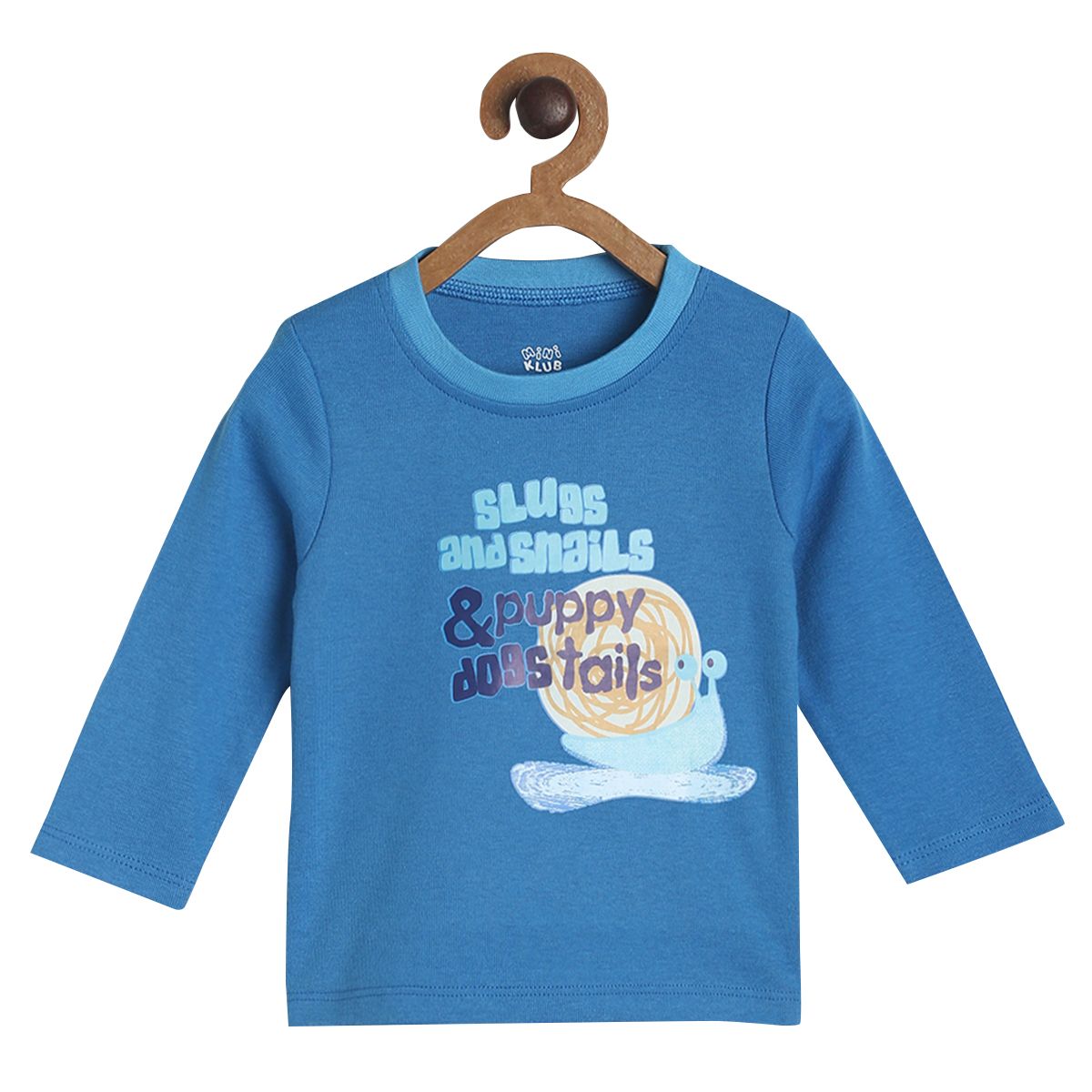 Pack of 3 knit t-shirt - blue & steelblue for 0-3 Months