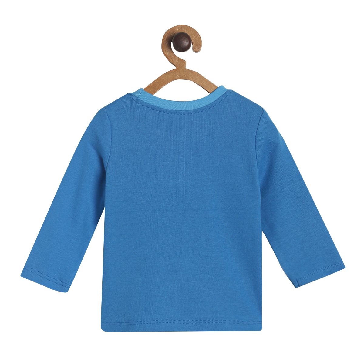 Pack of 3 knit t-shirt - blue & steelblue for 0-3 Months