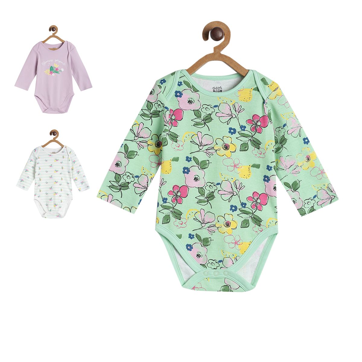 Pack of 3 bodysuit - light green for New Born
