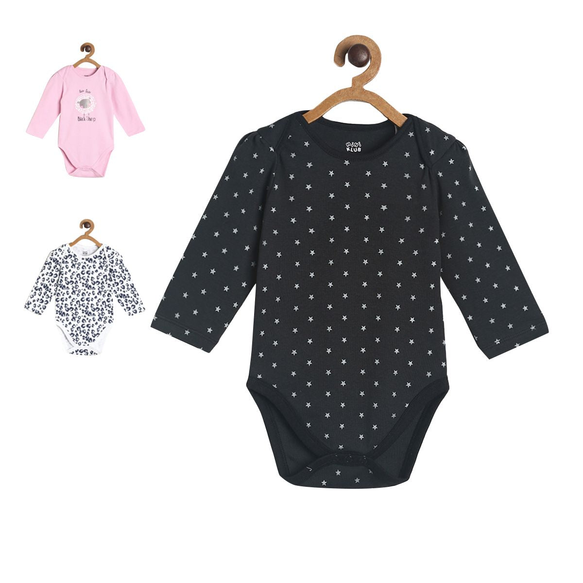 Pack of 3 bodysuit - black for New Born