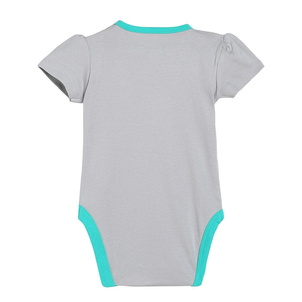 Girls Pink & Grey Printed Bodysuit Pack of 4 Short Sleeve Bodysuits