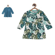 Pack of 2 dress - light blue & green for 0-3 Months