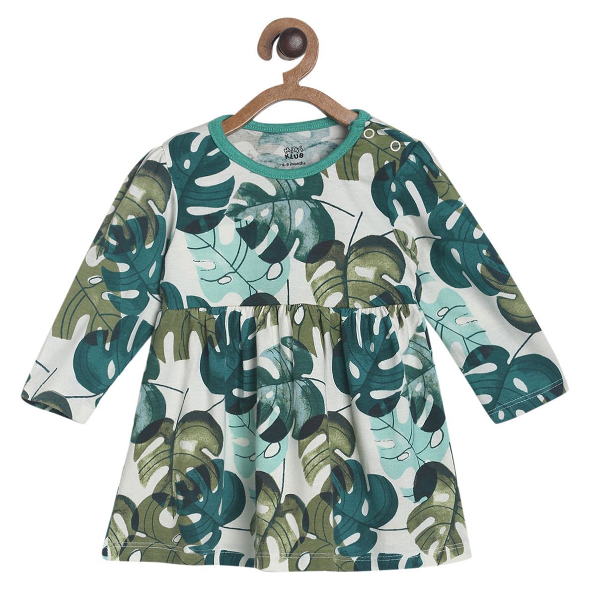 Pack of 2 dress - light blue & green for 0-3 Months