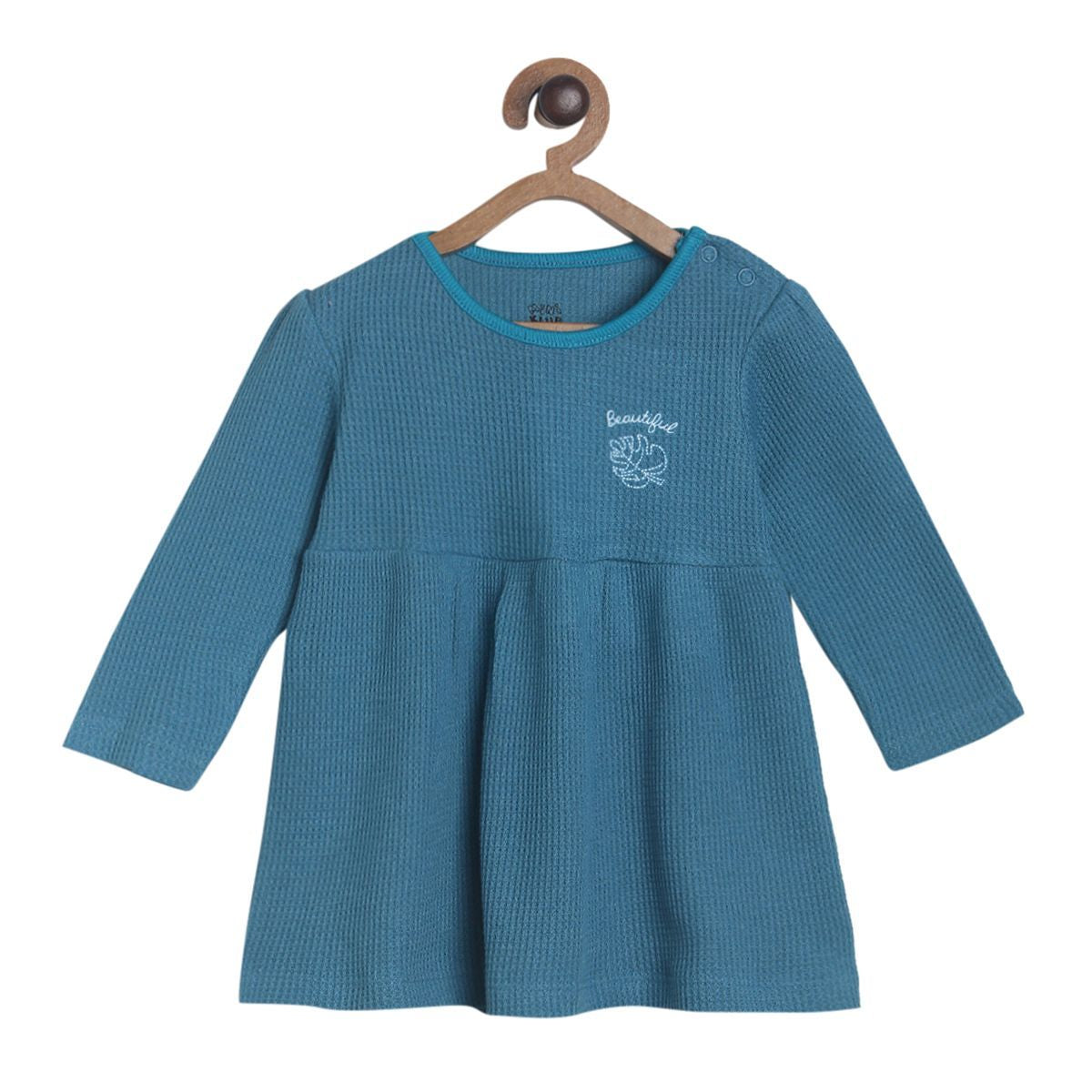 Pack of 2 dress - light blue & green for 0-3 Months