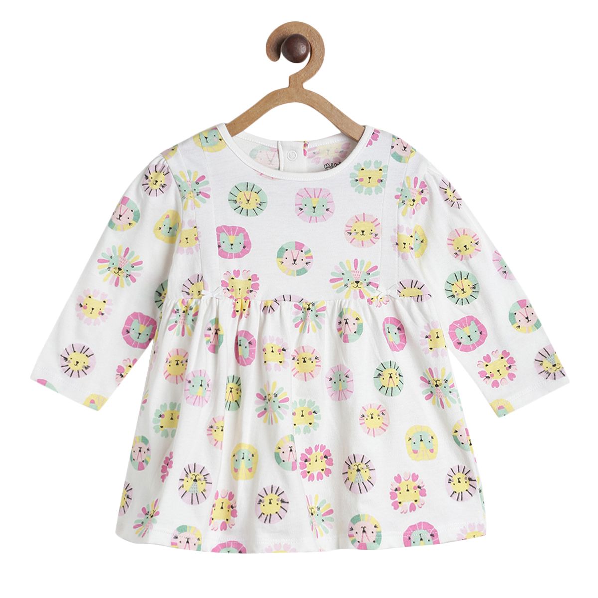 Pack of 2 dress - marshmallow and green for 0-3 Months