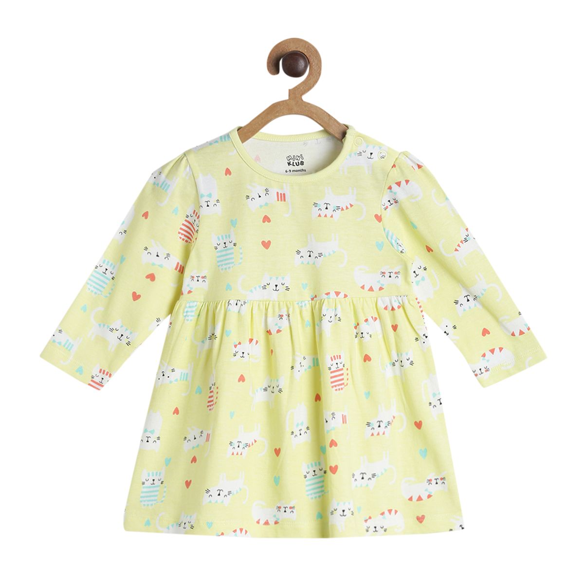 Pack of 2 dress - yellow and green for 0-3 Months