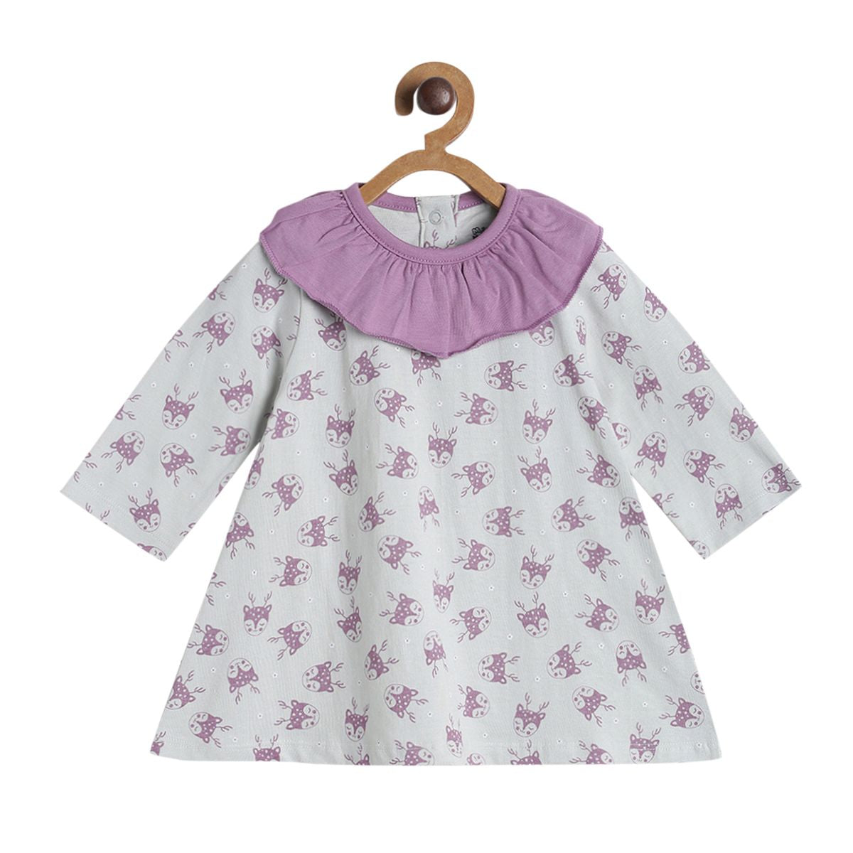 Pack of 2 dress - grey and red for 0-3 Months