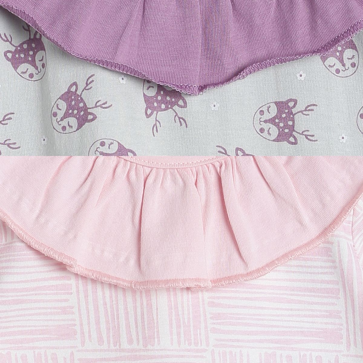 Pack of 2 dress - grey and red for 0-3 Months