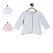 Pack of 3 front open vest - light sky blue for New Born