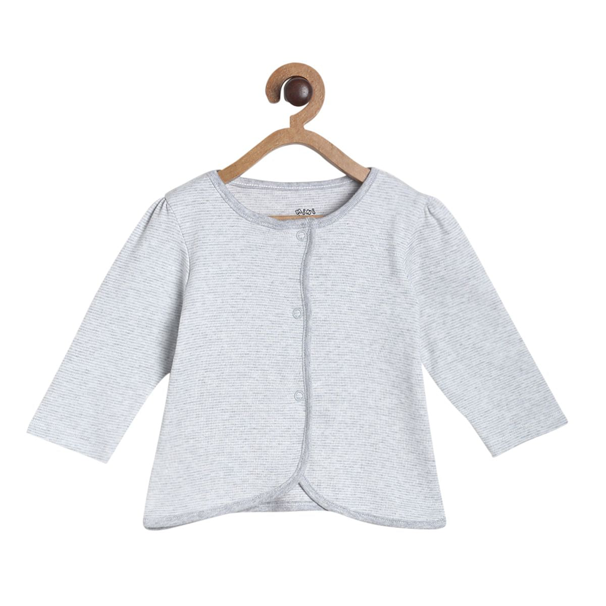 Pack of 3 front open vest - light sky blue for New Born